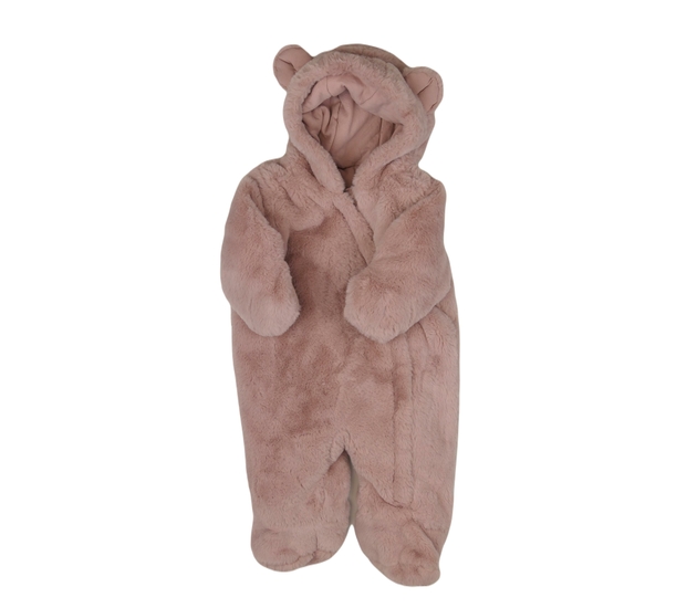 Starorůžový chlupatý overal 