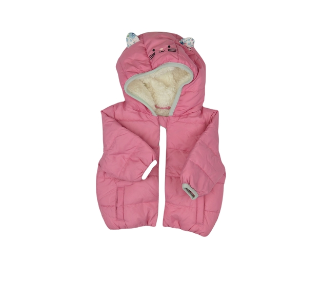 Růžová zimní bundička s vnitřním chlupem M&S