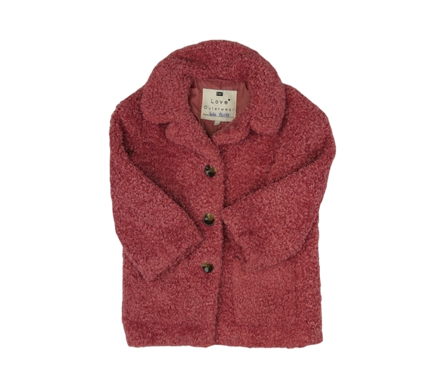 Červený chlupatý kabátek F&F