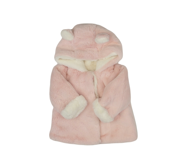 Růžový chlupatý kabátek Nutmeg