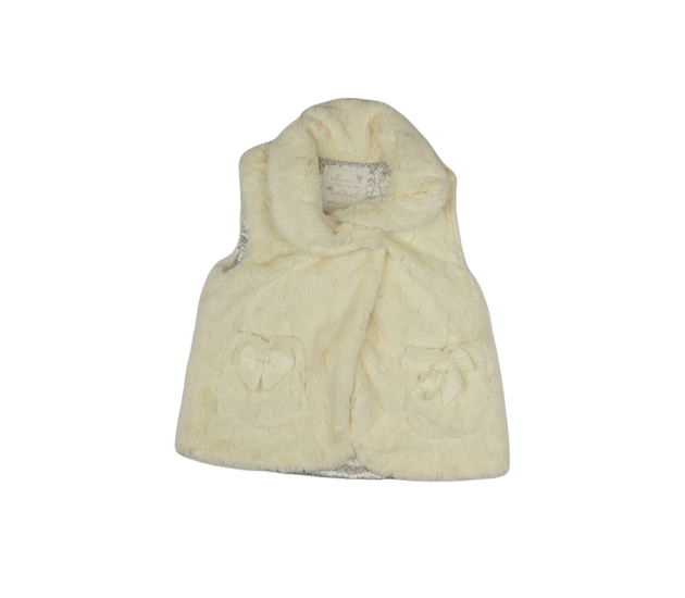 Krémová chlupatá vestička 