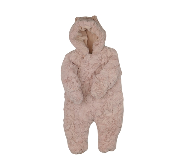 Růžový chlupatý overal Mothercare