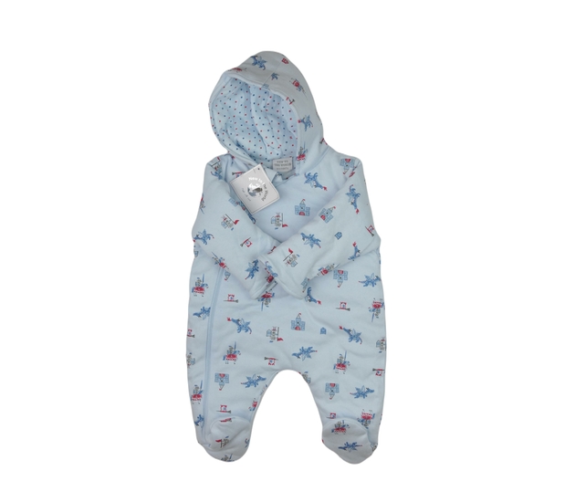 Nový modrý přechodový overal s obrázky 