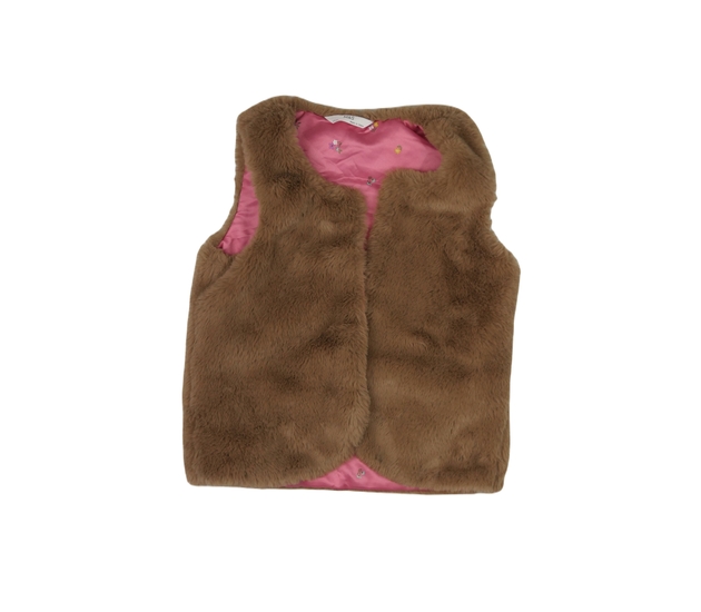 Hnědá chlupatá vestička M&S