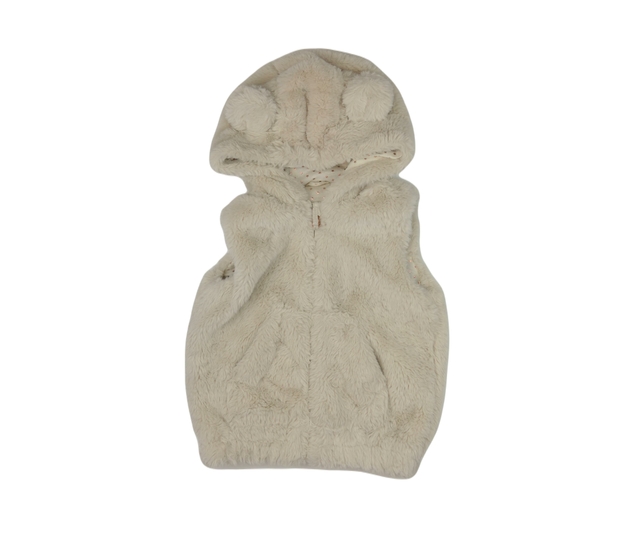 Krémová chlupatá vesta Nutmeg