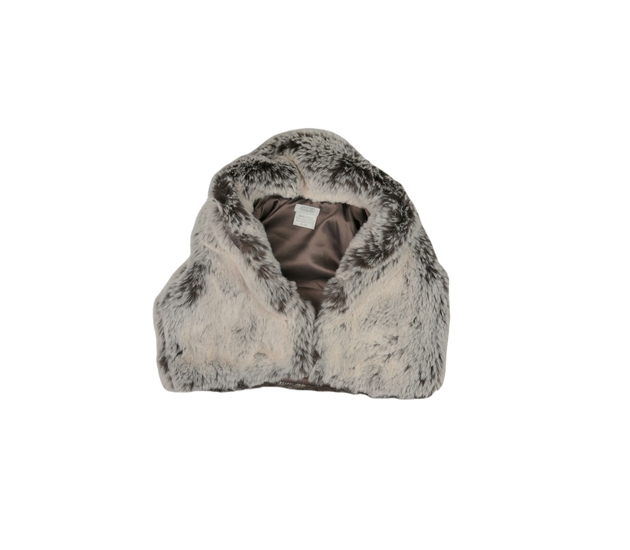 Hnědá chlupatá vestička 