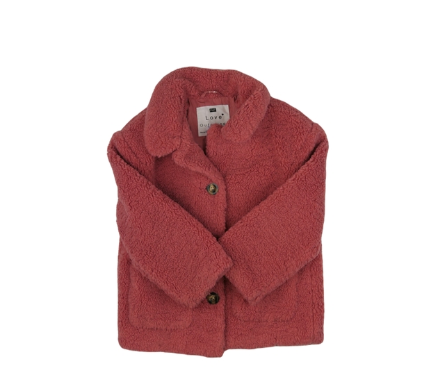 Růžový chlupatý kabátek F&F