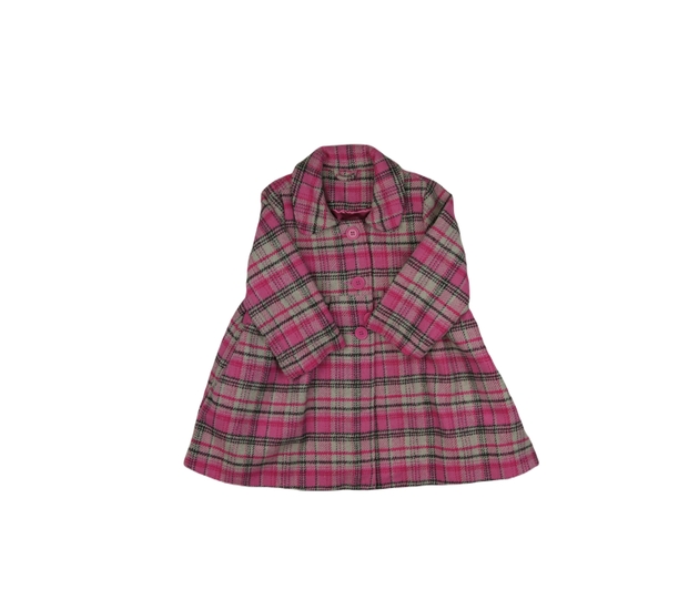 Růžový kostkovaný kabátek 