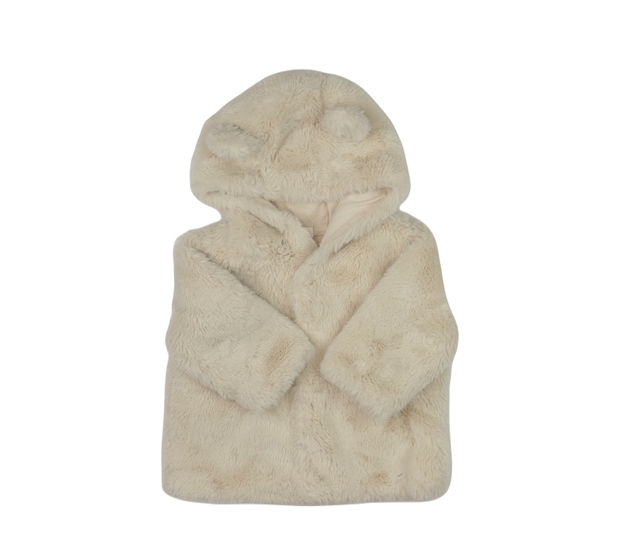 Krémový chlupatý kabátek Next