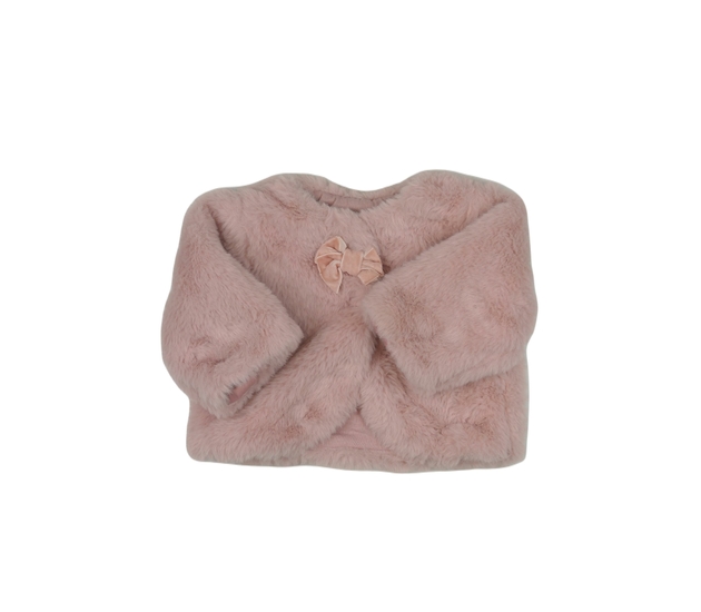 Růžový chlupatý kabátek