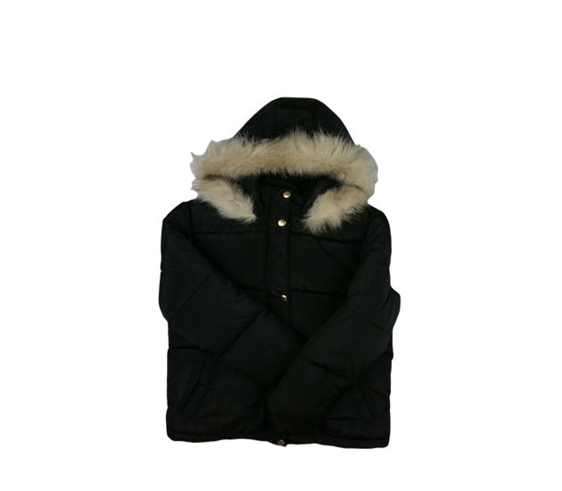 Černá zimní prošívaná bunda