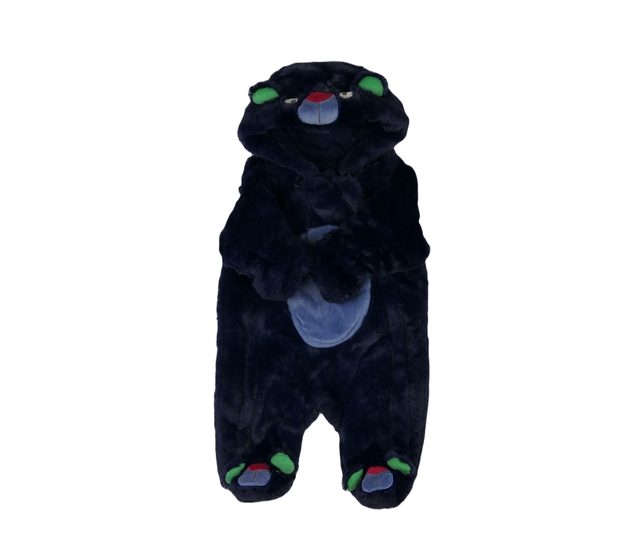 Modrý chlupatý overal 