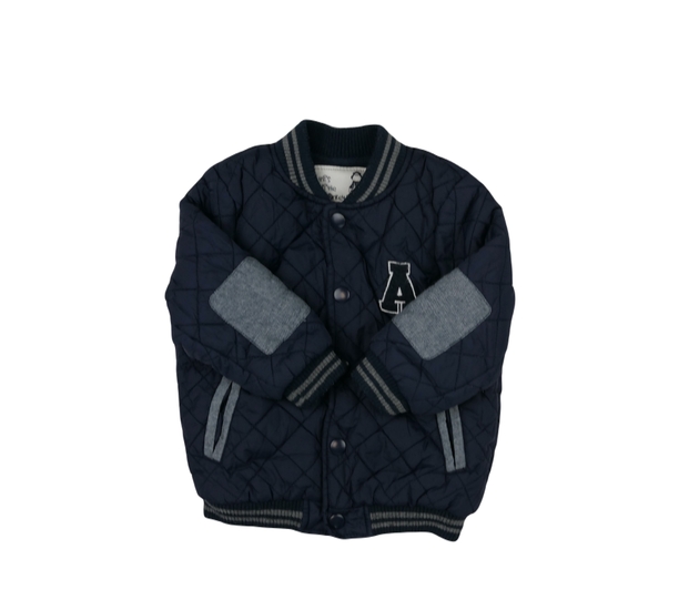 Modrá prošívaná přechodová bunda