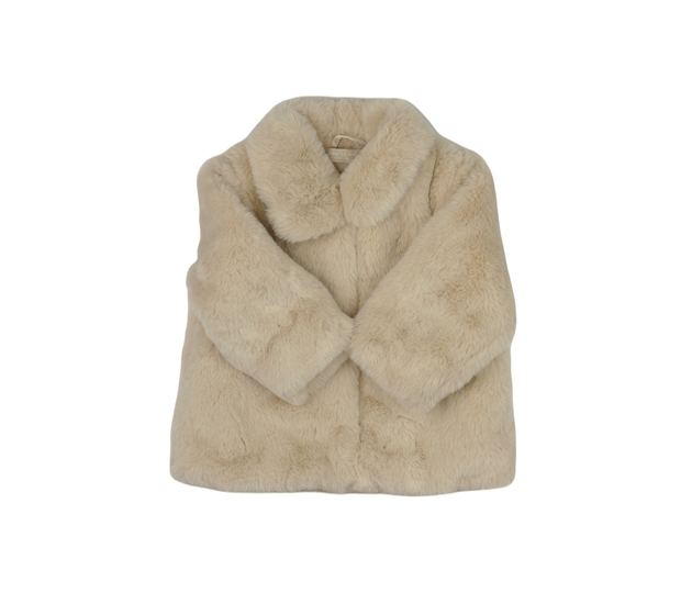 Krémový chlupatý kabátek John Lewis