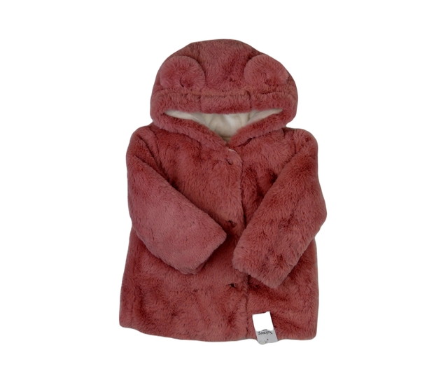 Nový růžový chlupatý kabátek Nutmeg