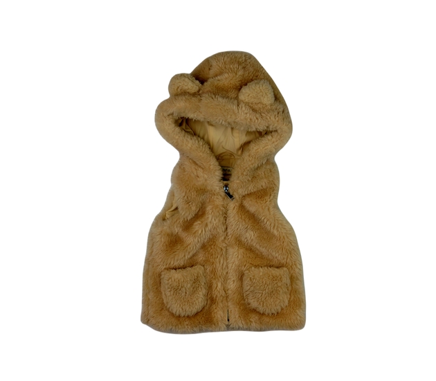 Hnědá chlupatá vestička F&F