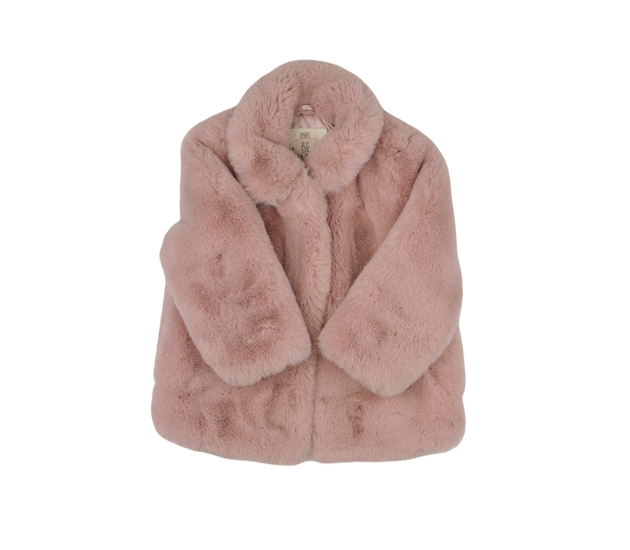 Růžový chlupatý kabátek F&F