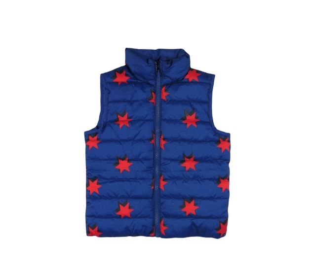Modrá oboustranná vesta s hvězdami 