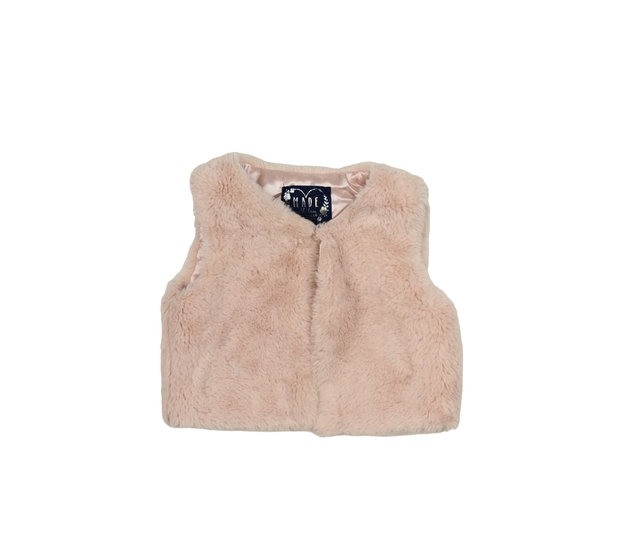 Růžová chlupatá vesta Primark