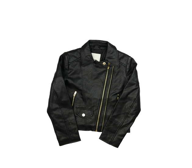 Černá koženková bunda River Island