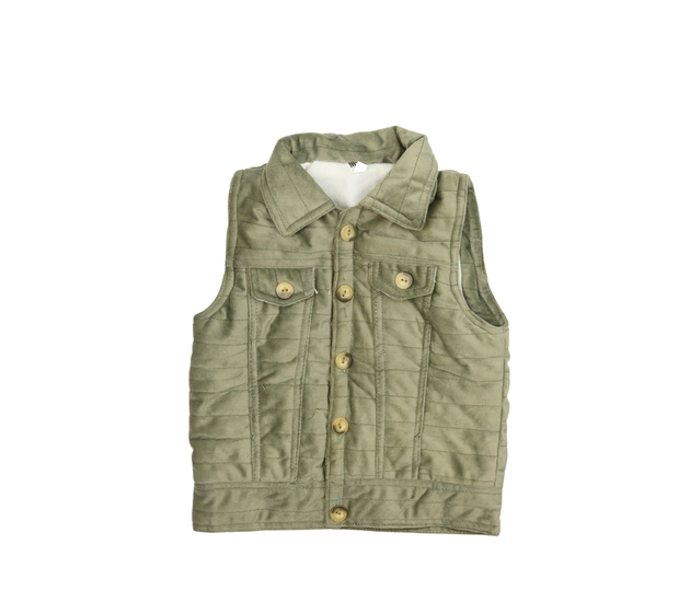 Zelená hebká vesta