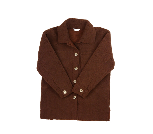 Hnědý hebký kabátek 