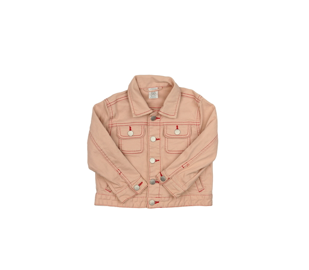 Růžová riflová slabá bunda 