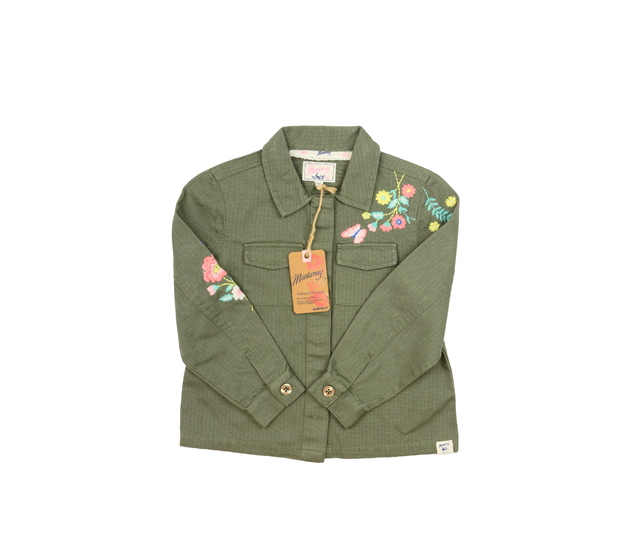 Nová zelená květinová slabá bunda Mantaray