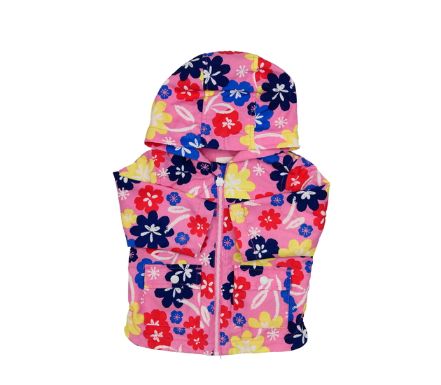 Růžová květinová bunda F&F