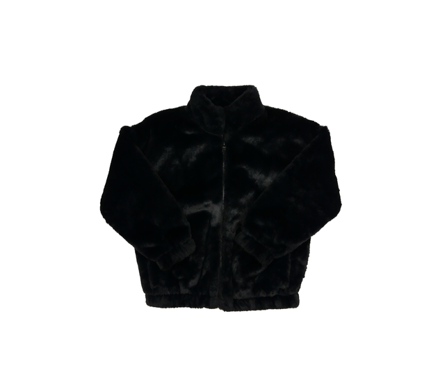 Černá chlupatá bunda F&F