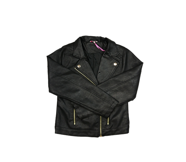 Černá koženková bunda