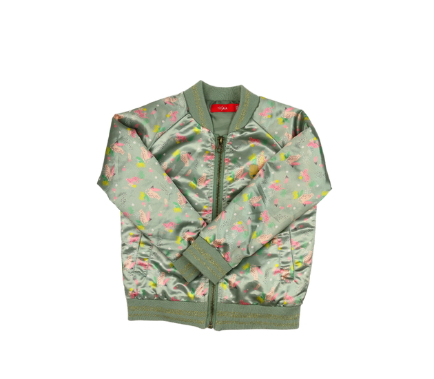 Zelená jarní bunda se zvířátky 