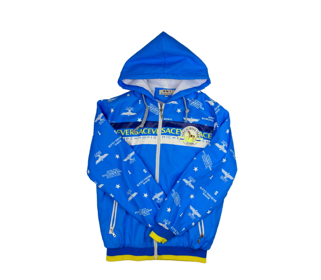 Světle modrá jarní bunda