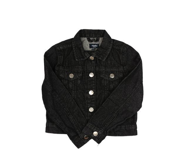 Tmavá krátká riflová bunda