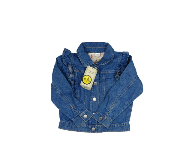 Nová modrá riflová bunda s volánky Tu