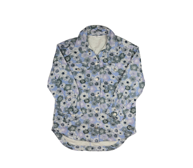 Modrá květinová riflová bunda M&S