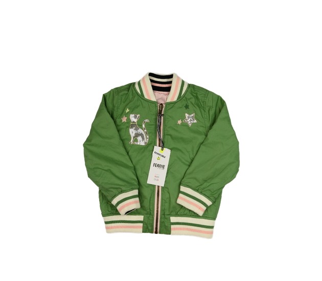 Nová zelená oboustranná slabší bunda