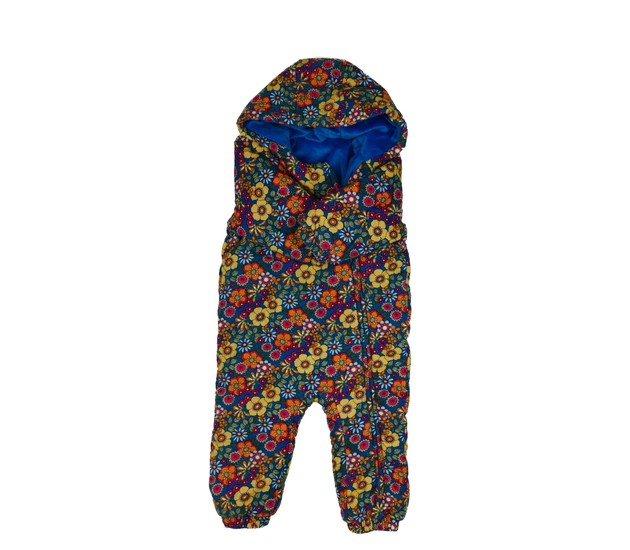 Modrá květinová zimní kombinéza Next