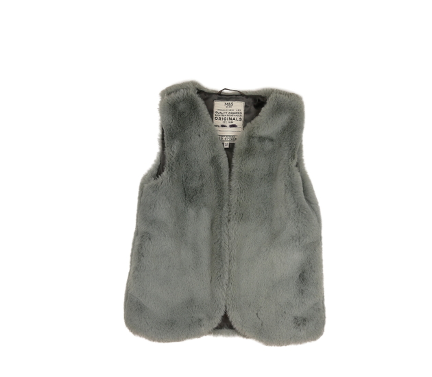 Šedá chlupatá vesta M&S