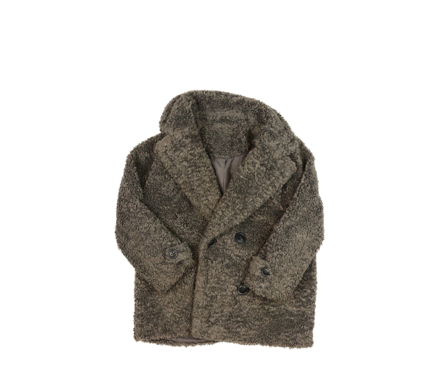 Hnědý chlupatý kabátek 