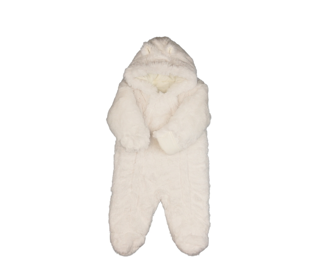 Bílá zimní chlupatá kombinéza George