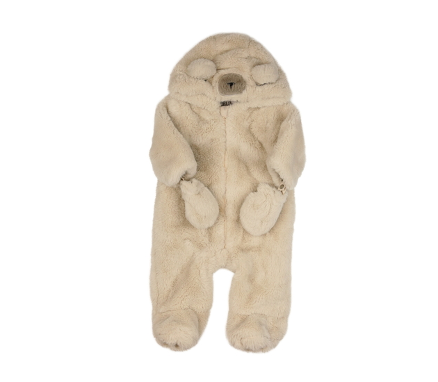 Hnědá chlupatá zimní kombinéza F&F