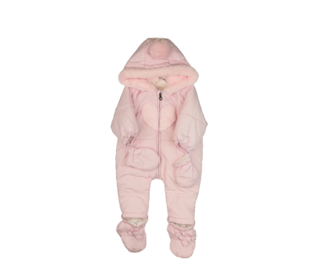 Světle růžová zimní kombinéza