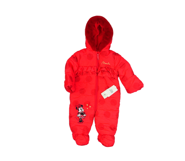 Nový krásný červený zimní overal Minnie George
