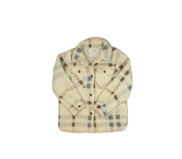 Krémový vzorovaný zimní kabátek Nutmeg