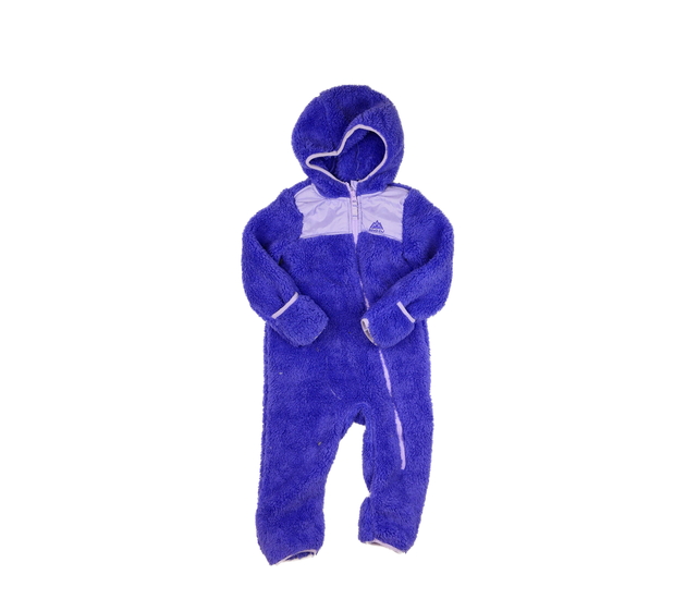 Fialový chlupatý overal 