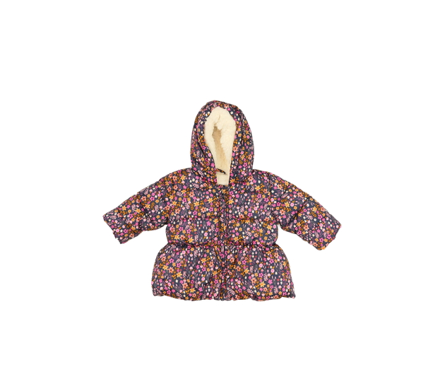 Tmavá barevně květinová zimní bunda George