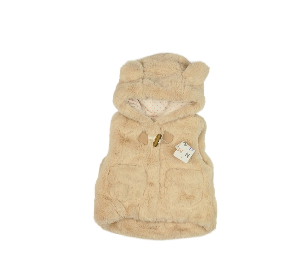 Nová hnědá chlupatá vesta Nutmeg