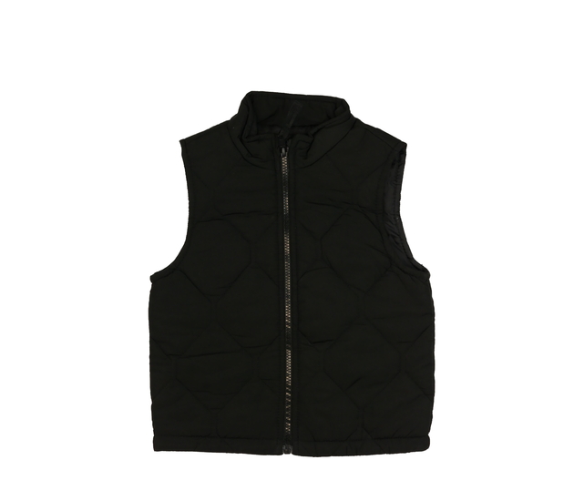 Černá prošívaná přechodová vesta F&F