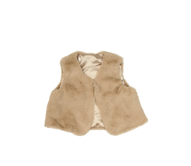 Hnědá chlupatá vesta George